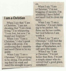 I AM a Christian